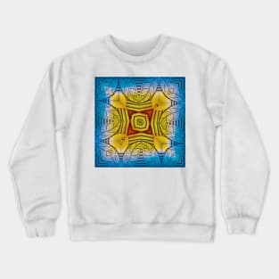 creative inspired by nature rainbow coloured square composition design Crewneck Sweatshirt